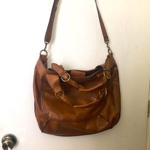 Brown faux leather Worthington purse tote